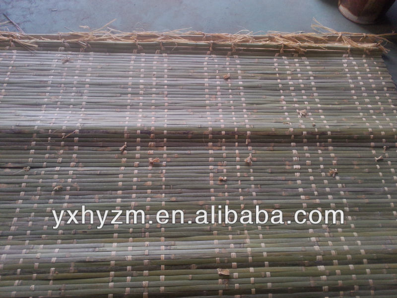 Elegant Natural Bamboo Roll Up Window Blind With Israel Sukkot Raffia