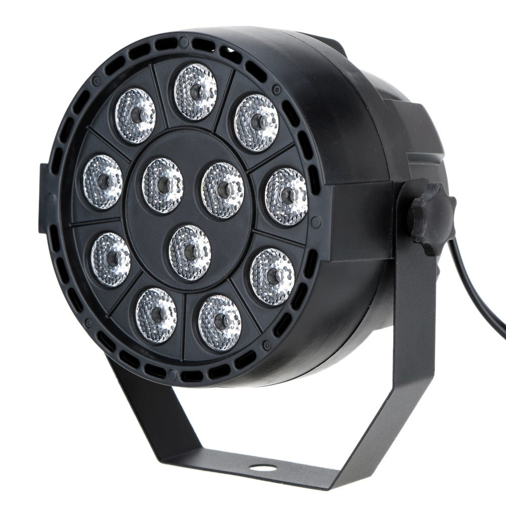 12 3W LEDs UV Stage Par Light Auto Sound DMX512 Master-slave 8 Channels for Indoor KTV Pub Bar Wedding School Show Xmas