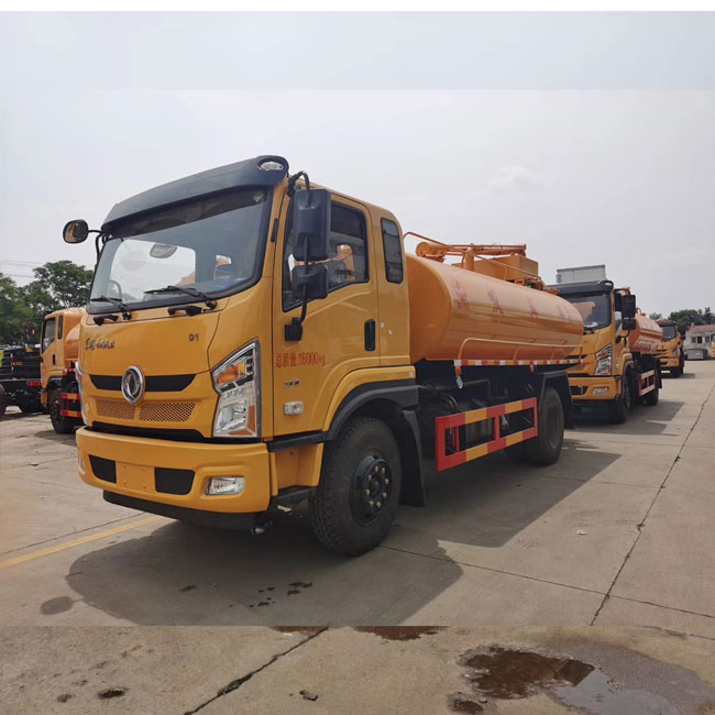 Cheapest Price Yellow Color 5000 Liters 9000 Litets Vacuum Truck Sewage Suction Septic Tanker With Small Flowrate Pump