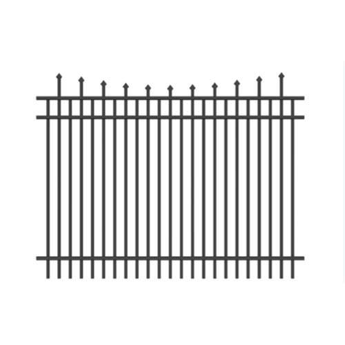 Steel Hercules Security Fencing Slanted Tubular Palisade Fences Ornamental
