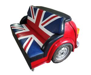  Mini Union Jack Seat Car Shape Sofa Couches Mini Car Sofa Manufactures