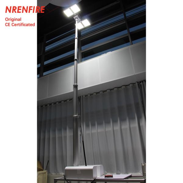 fire truck mounted pneumatic telescopic mast, vehicle roof mount mast light
