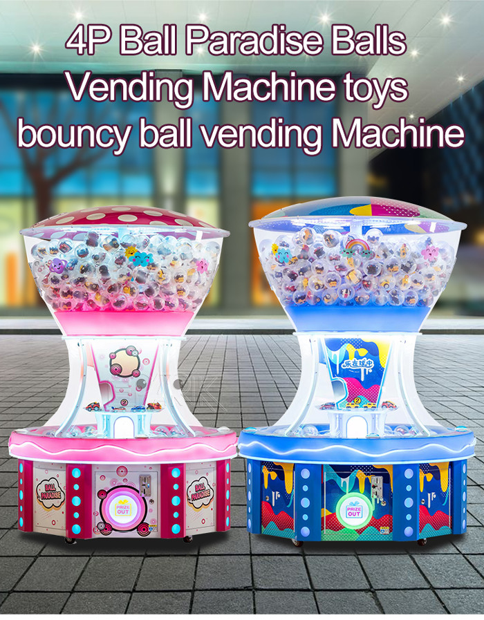 500W Coin Operated Vending Machine Ball Paradise Kids Game For Four People