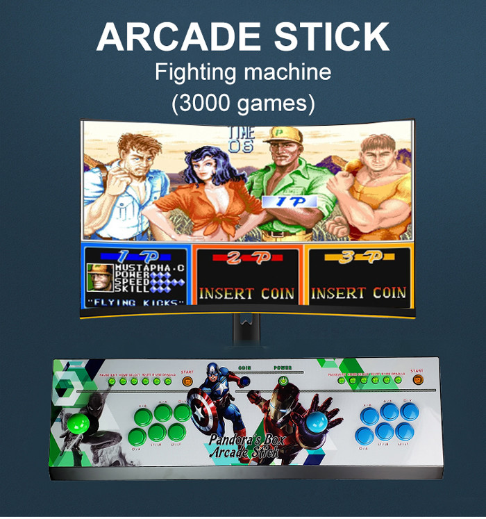 Video Game 3D Pandora Box Arcade Game Console For Double Players