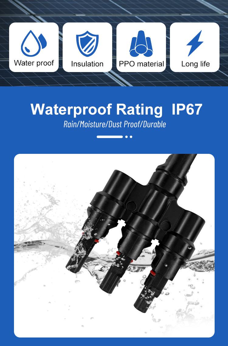 UV Resistance Solar PV Power Cable PV1 - F 1x6mm2 Connector