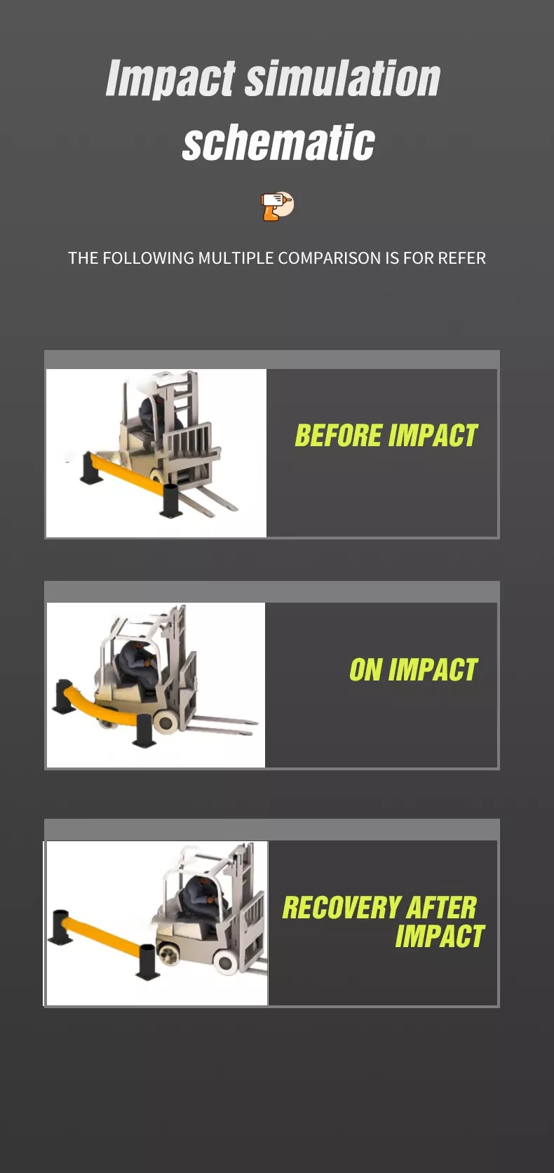Workshop Collision Barrier Straight Barrier Column Protectors For Outdoor Road Safety