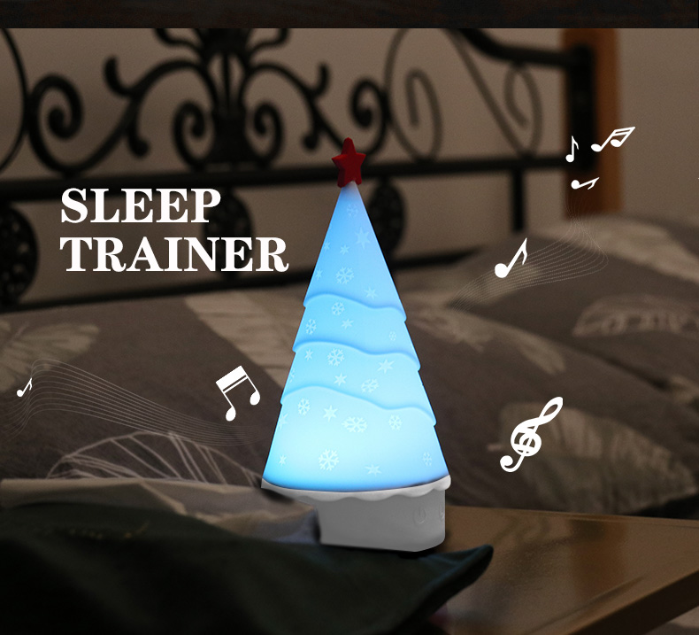 Custom Eco-friendly Christmas Tree Night Light with Touch Control and Music Function