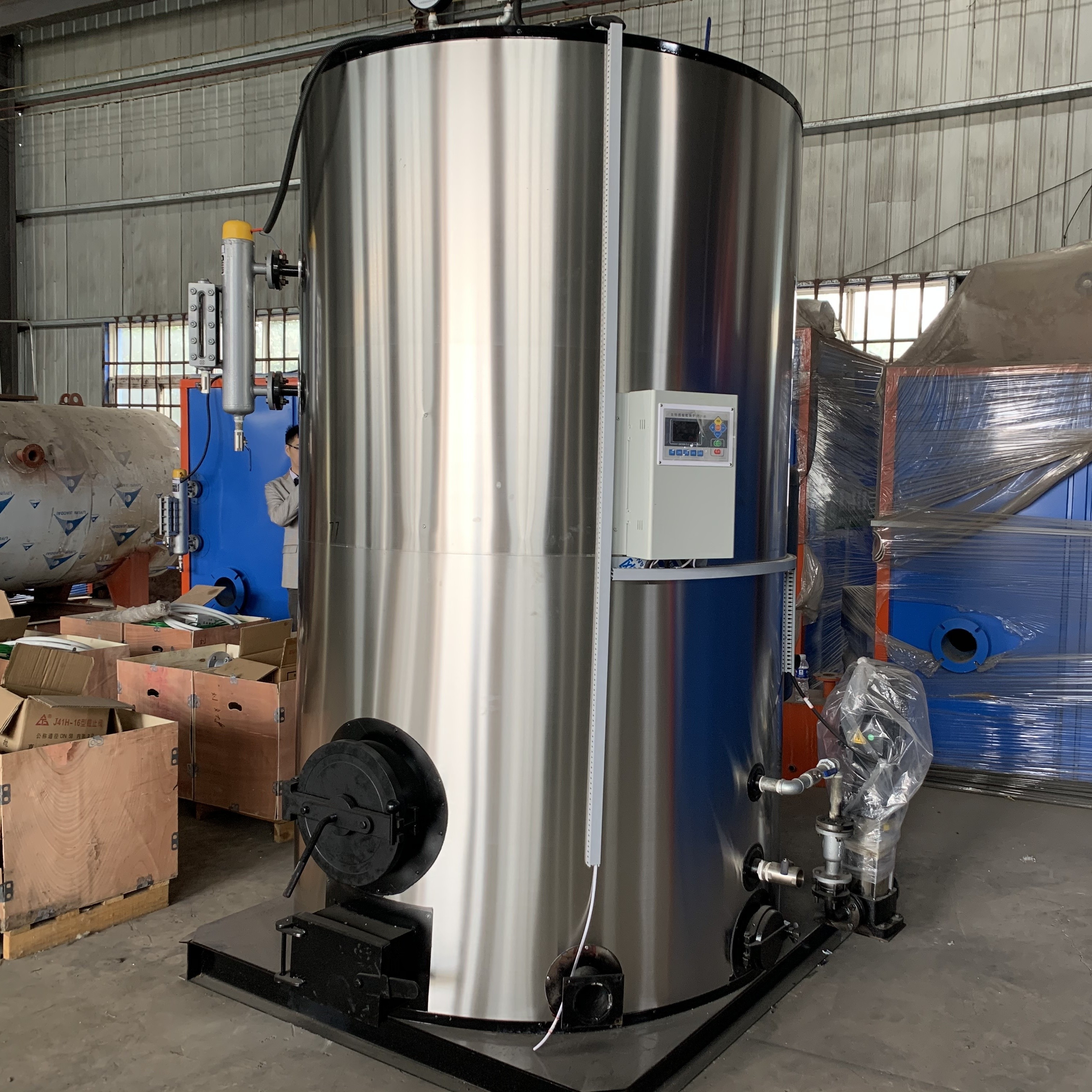 LHS Series Low Pressure Steam Boiler Automatic Control Runs Stably 0.09Mpa