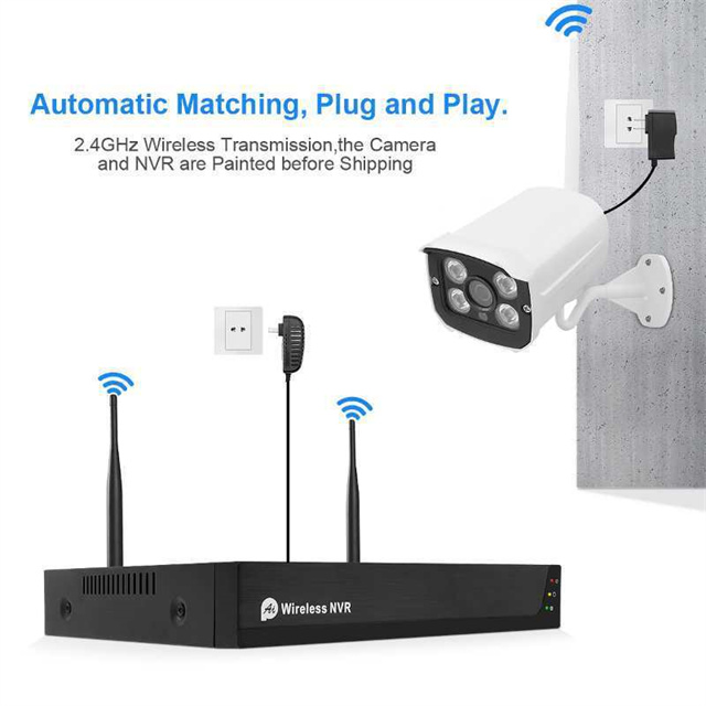 4/8 Channel Wifi Wireless CCTV Camera 1080P HD NVR Embedded Linux System