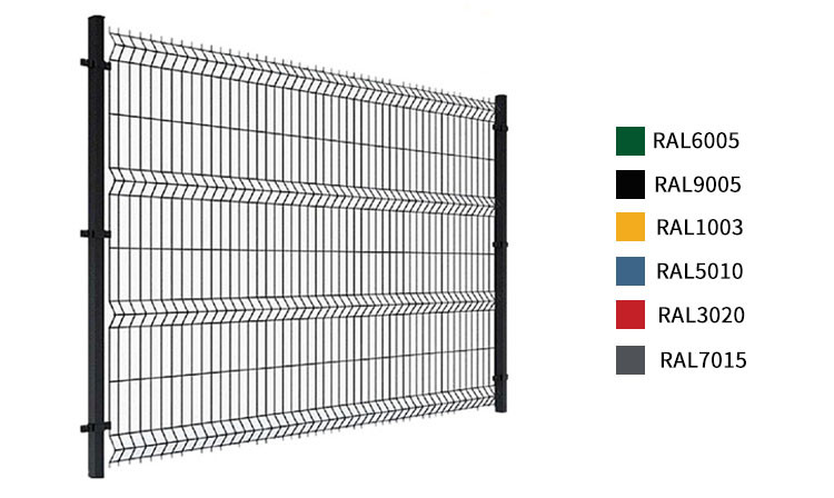 1.5m High V Mesh Security Fence With Posts And Clips