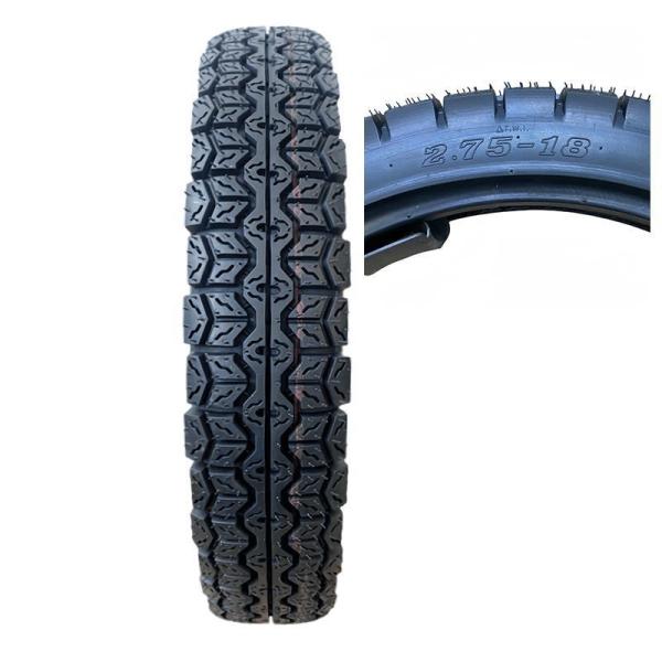 Enhanced Durability 2.75-18 Motorcycle Tire with Inner Tube 4PR 6PR 8PR Ply