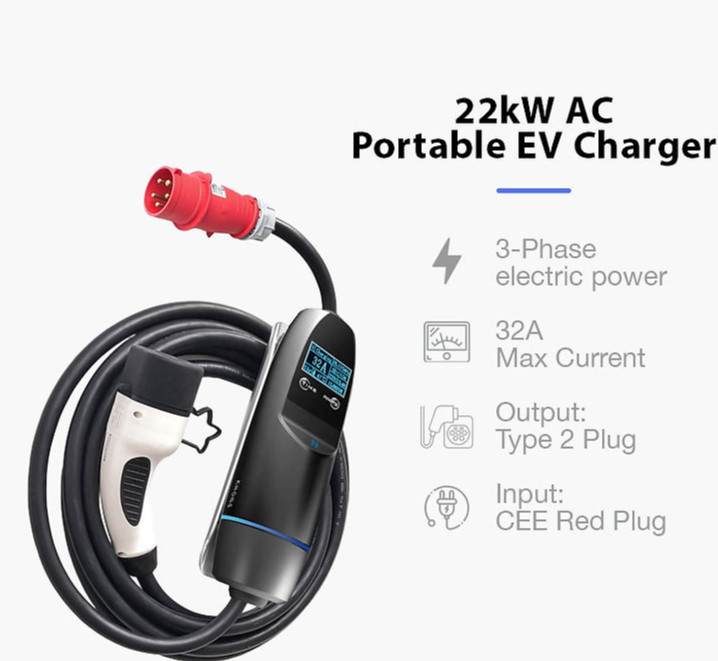7kw Type 2 Charger 1-9 Hours Fast Charging Speed 110V-450V Output And Input Voltage