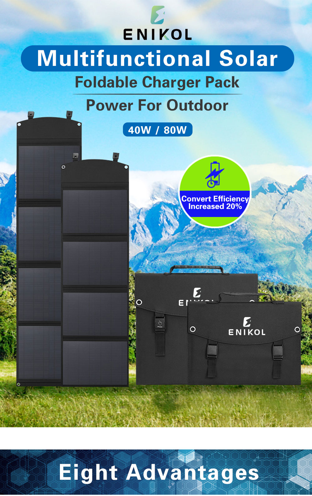 5V Monocrystal USB Foldable Solar Panel Waterproof Charger Outdoor Camping