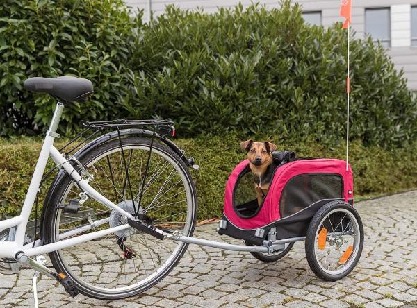 Dog Bike Trailer, Folding Pet Dog Trailer Cart for Bicycle, Bike Cargo Wagon