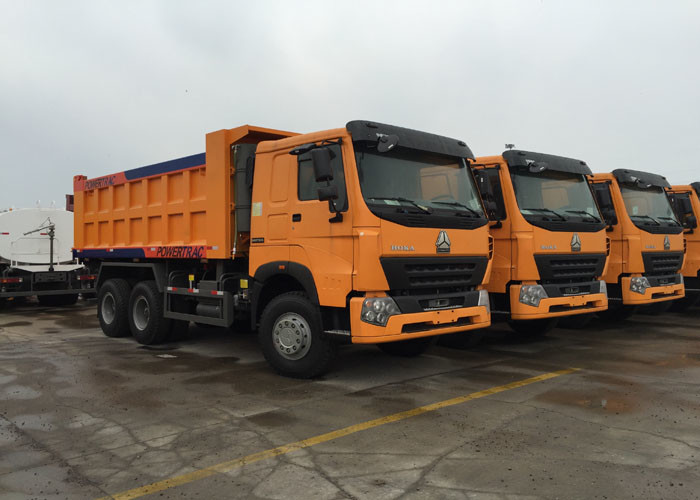 30 - 40 Tons SINOTRUK Dump Truck LHD 371HP 6X4 For Loading Construction Material