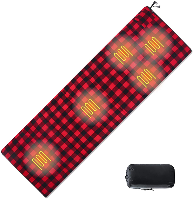 61cm Width Electric Sleeping Bag Liner , Self Heating Sleeping Bag With 5V 2A Power