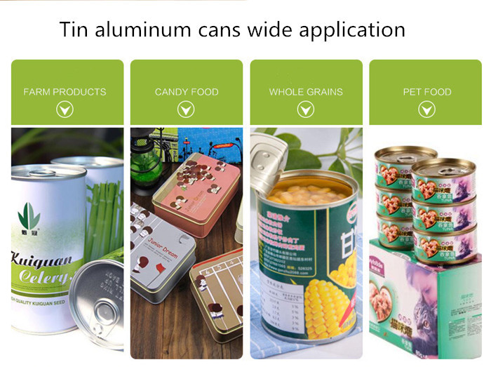 Customized Metal Cans Empty Round Food Tins Cans With Lids For Food Beverage