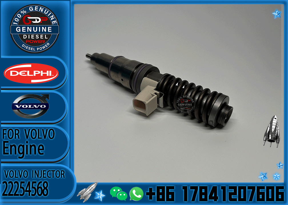 4 Pin Injector Diesel Fuel Injector 22254568 7422254568 85002180 85020180 For Volvo MD13 EURO 6