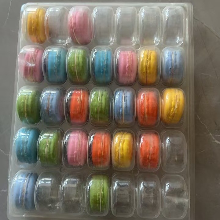 Macaron 33-grain Packaging Transparent Macaron Tray Packaging Manual Box Macaron Packaging Portable Macaron Packaging Transparent Box Macaron