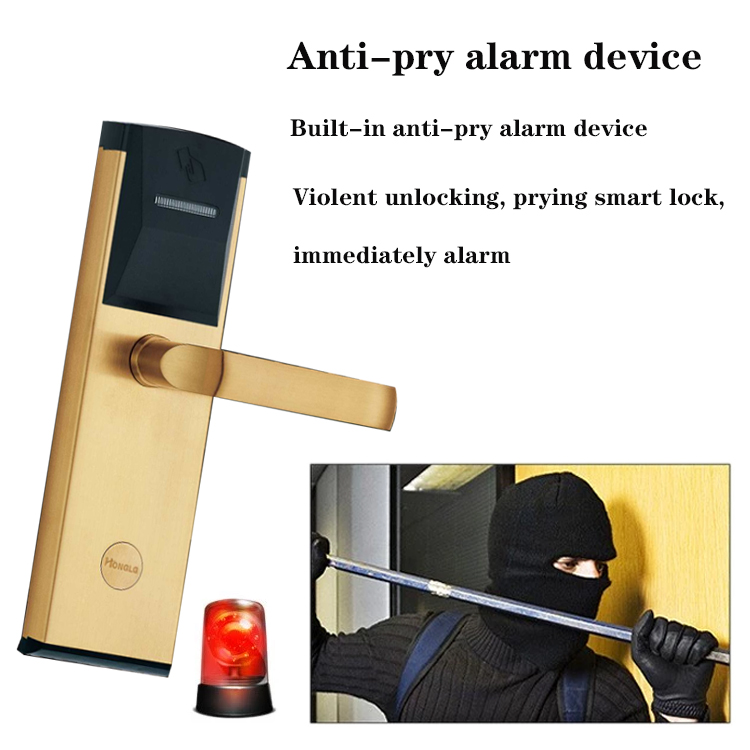 Stainless Steel Electronic Card Key Door Lock / RFID Access Control Door Lock