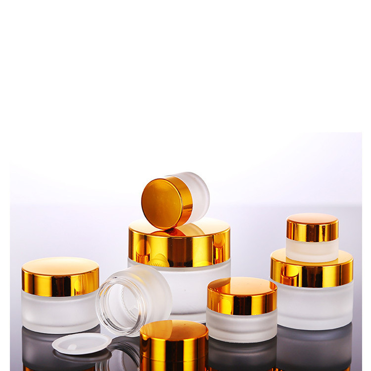 5g 10g 15g 20g 30g 50g 60g 100g 200g Empty Frosted clear Cosmetic Glass Cream Jar with Screw Lid for Skin Care