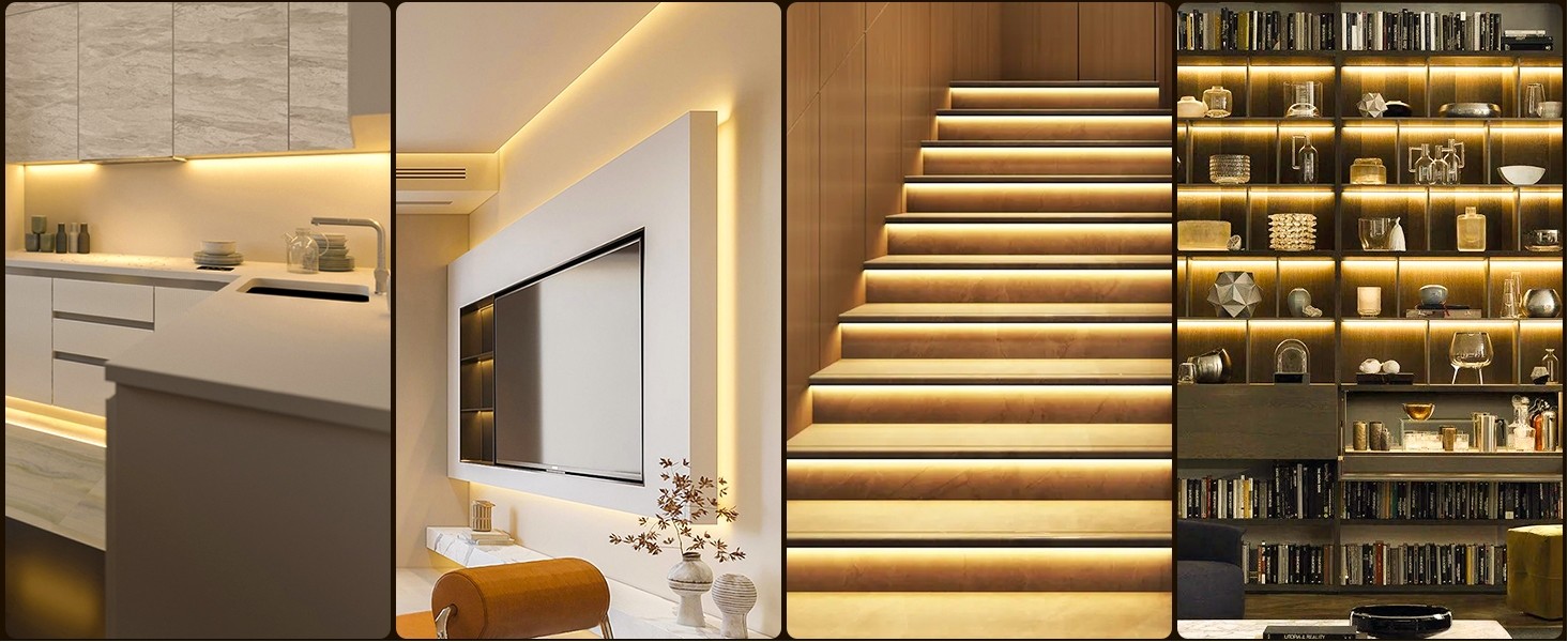 32.8FT Dimmable Cob Led String Lights Led Flexible Strip Light With Adhesive Backing