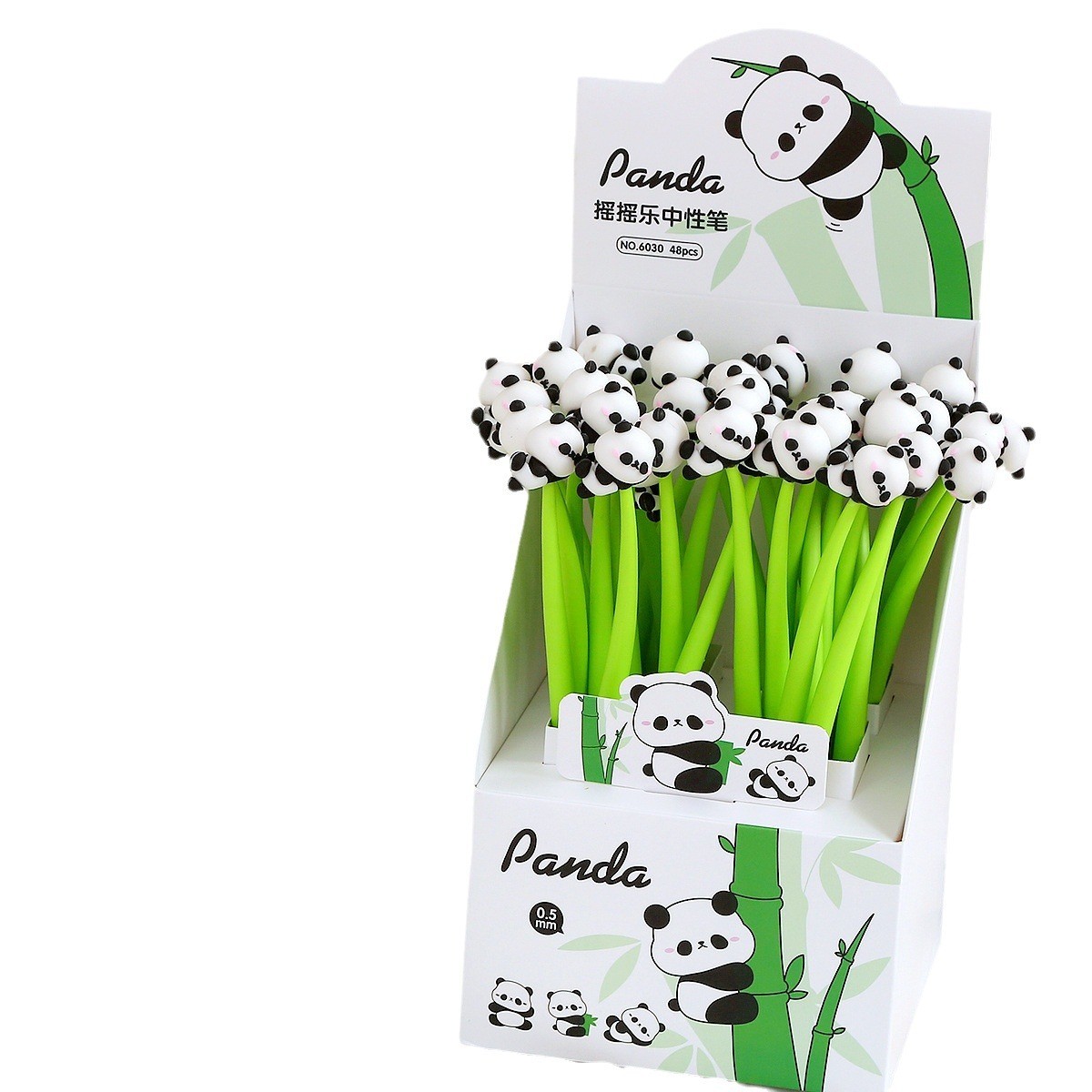 10Pcs Soft Panda Pen Cute Gel Pens Kawaii Cartoon Animal Panda Pens 0.5mm Black Gel Ink Pens Novelty Squishy Pens Signature Pen Fun Writing Pens For