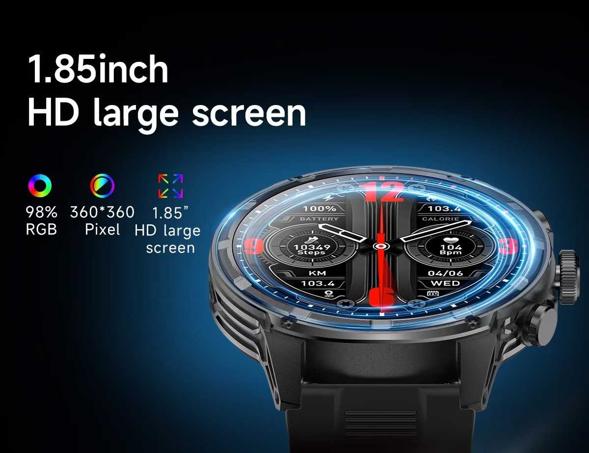 V99 Men Smart Watch 1.85 Inch Screen Sports Mode Smart Watch With Weather Forecast