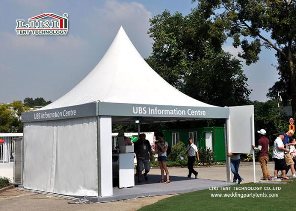 Transparent Event Pagoda Gazebo Tent , Aluminum Frame Removable Equipment