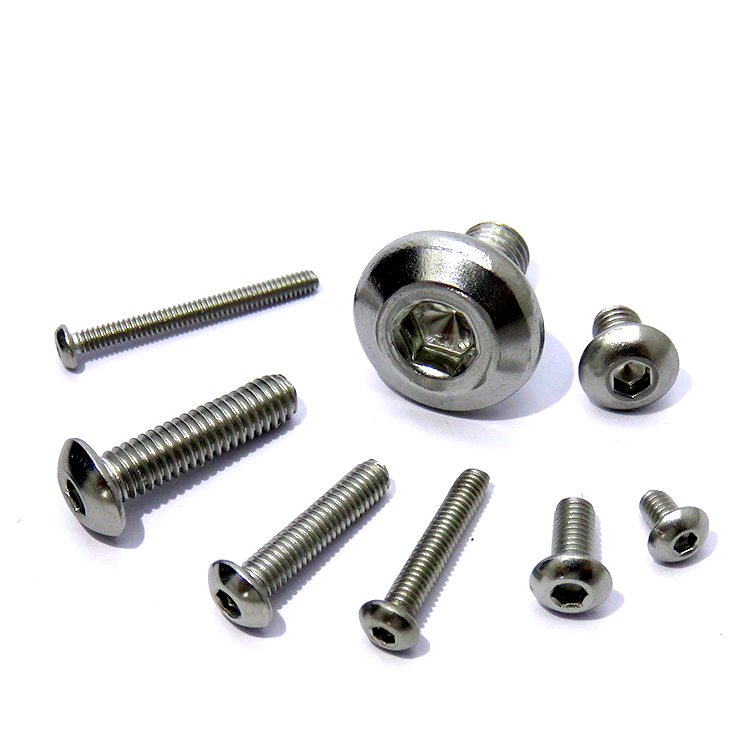 Stainless Steel 304 Hex Socket Cap Button Head Machine Screw Mechanical Thread Style