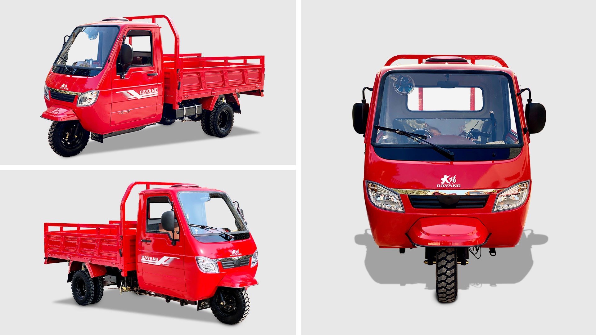 Design DAYANG 2022 Closed Body Type 1000W Trike Tuk Tuk Lifan Motorcycletuk Tricycle