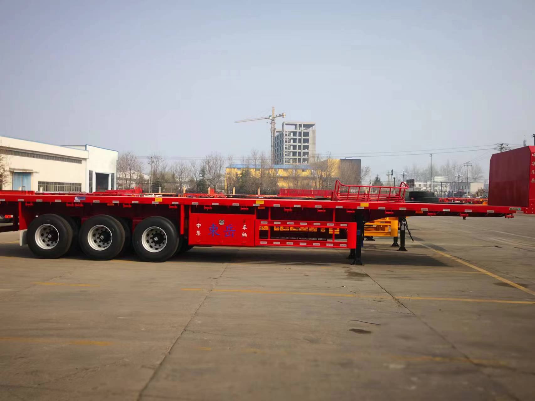 CIMC 2/3/4 axles new factory customized 12m 13m 14m 40t 60t 80t100t Africa container cargo transport flatbed deck semi trailer