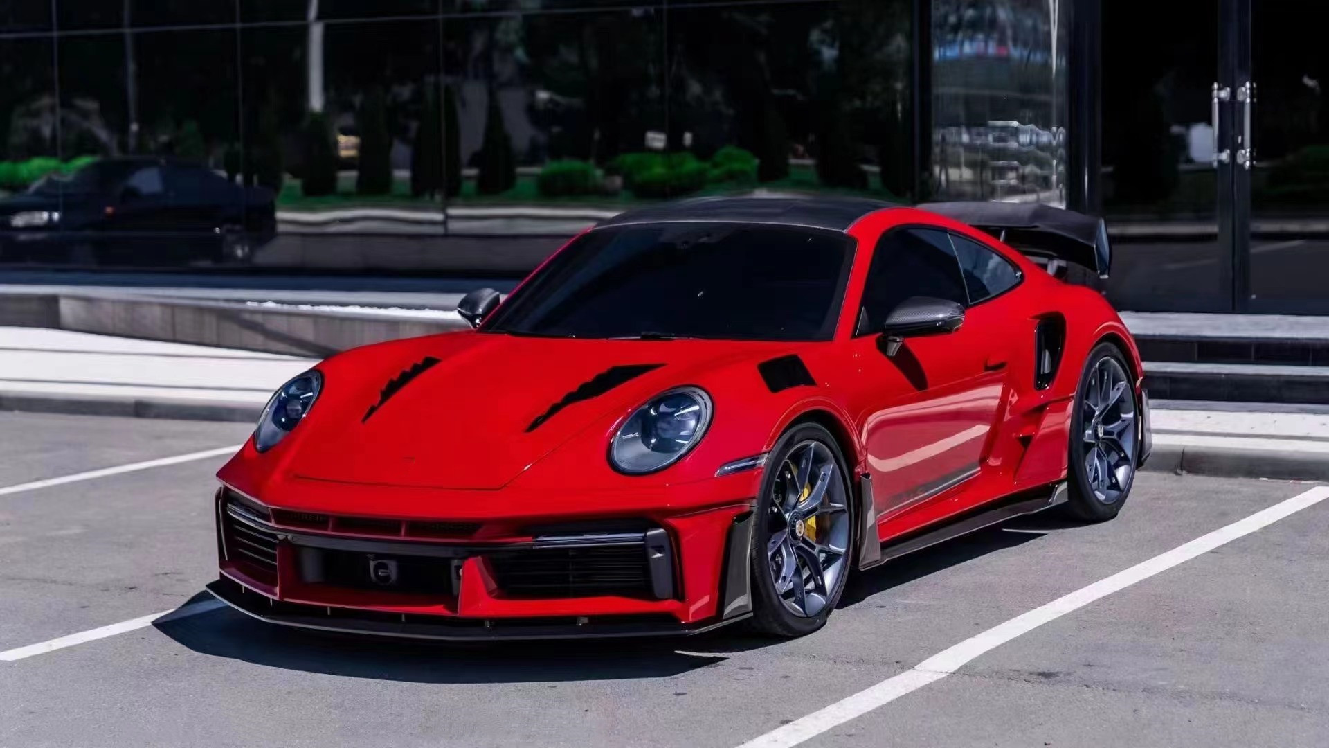 For Porsche 911 992 Carbon Fiber Body Kit 992 Upgraded MIW-style Front and Rear Bumper Spoiler Hood Wide-body Kit
