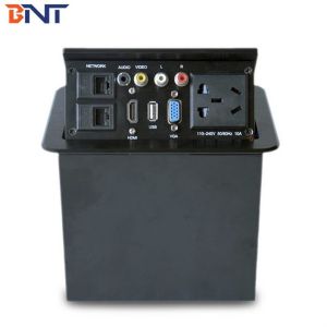 Silver Furniture Flip Up Multimedia Connector Rounded Corner Use In Advanced