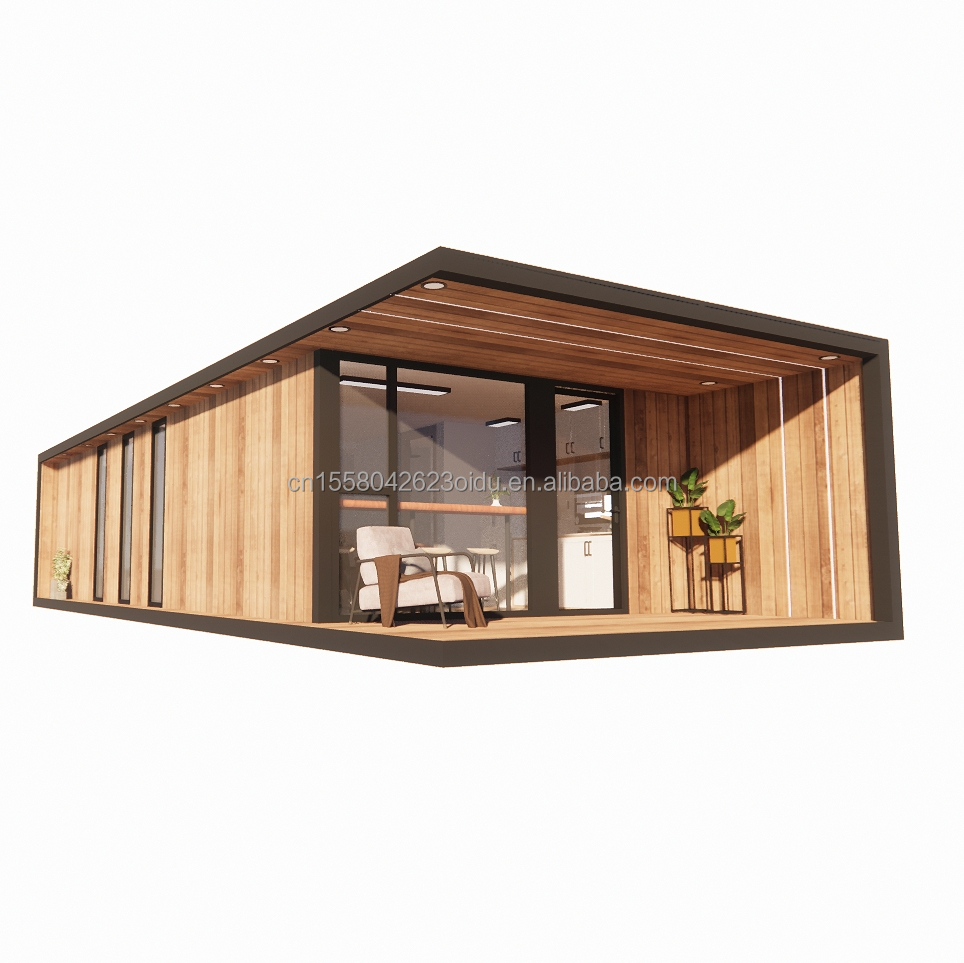 Galvanized Steel Bending Portable Modular 2-3 Bedroom Prefab Flat Pack Mobile Garden Cabin Hotels Villas Ready-Made Homes