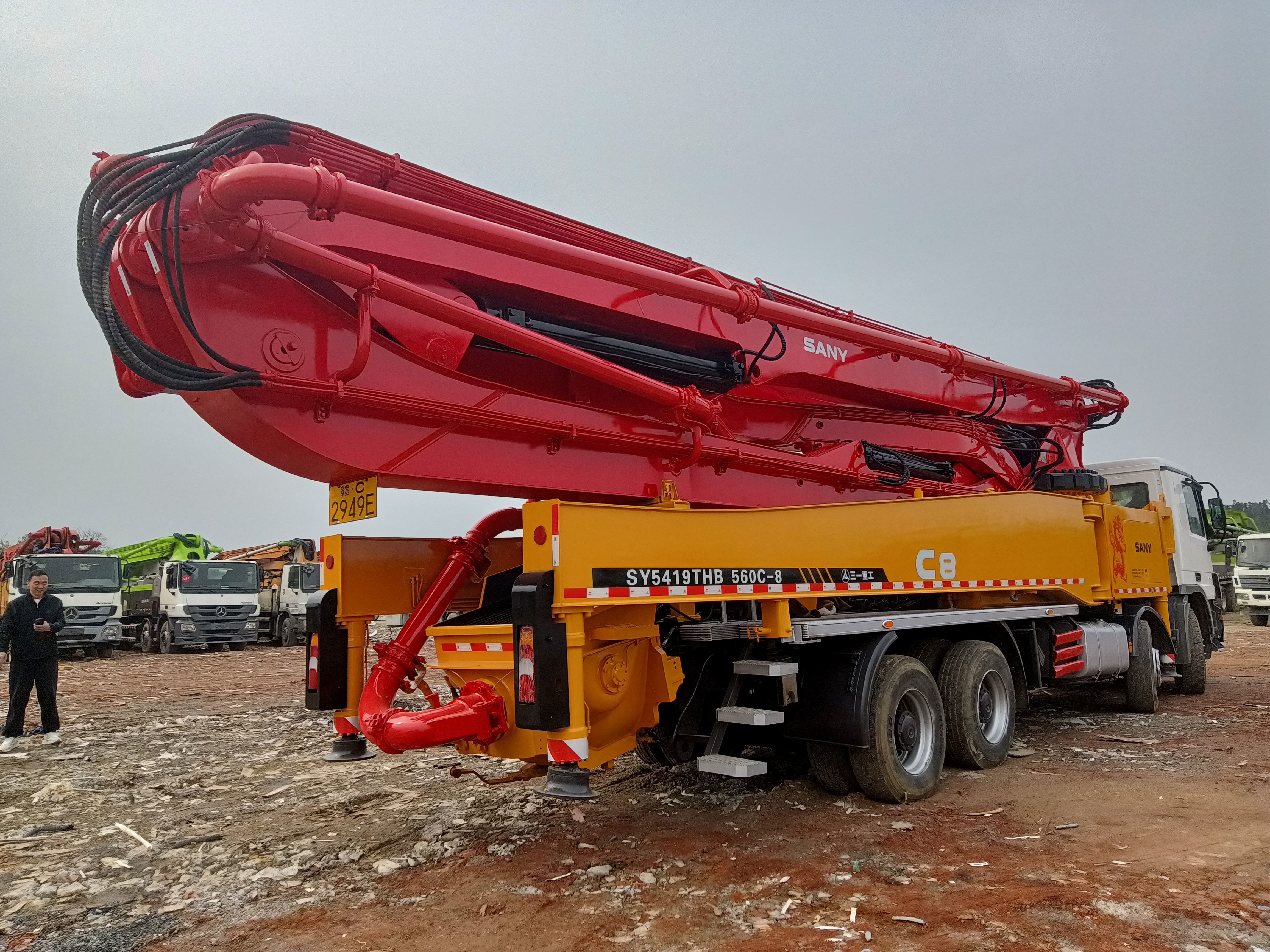 SANY 56m Concrete Pump Trucks on Mercedes-Benz Chassis for sale