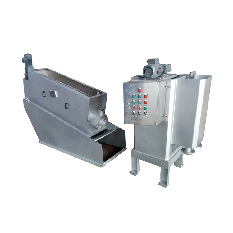 Sludge Screw Dehydrator Machine , Sewage Treatment Machine Easy Cleaning