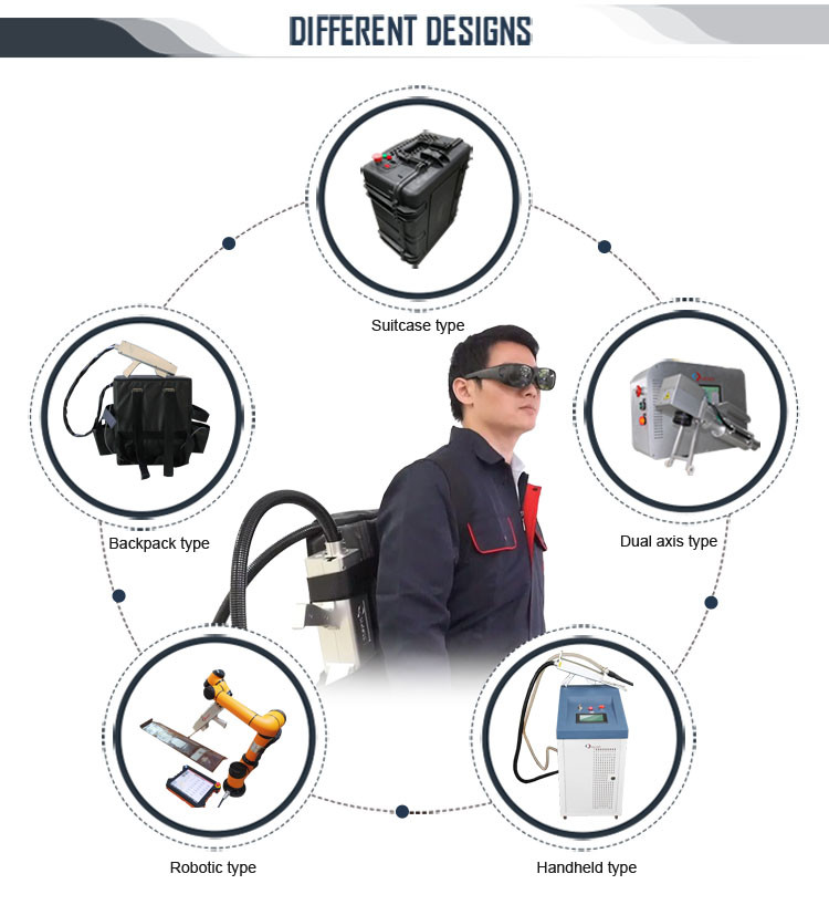 100W Mopa Pulse Fiber Laser Cleaning Machine For Rust Removal Metal