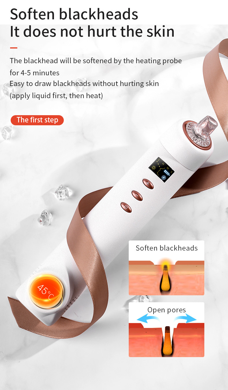 Heat Cold Compress 1200mah Electronic Vacuum Blackhead Remover