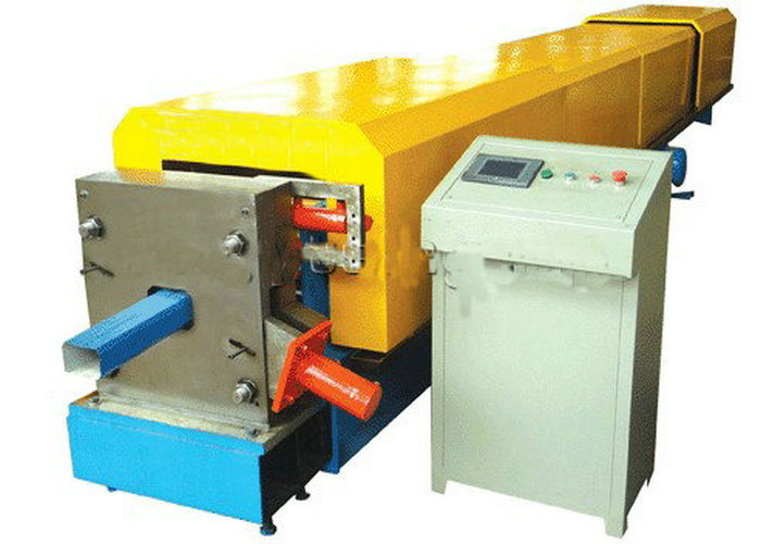 Color Steel Sheet Rain Water Downspout Roll Forming Machine Chain / Gear Box Driven System