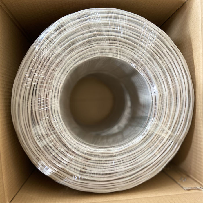 Unshielded CAT5E 2 Pairs Twisted Bulk Cat5e Cable PR02 0.5 Pure Copper Gray PVC