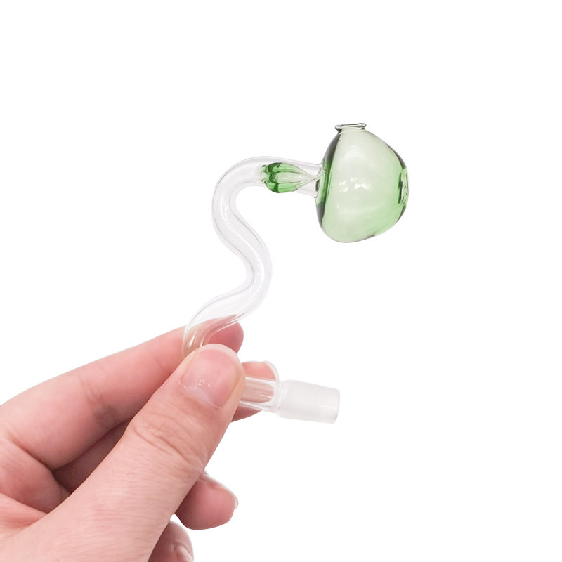 Drinking Curved Inhale Bent Mushroom Head Hookah Pipe