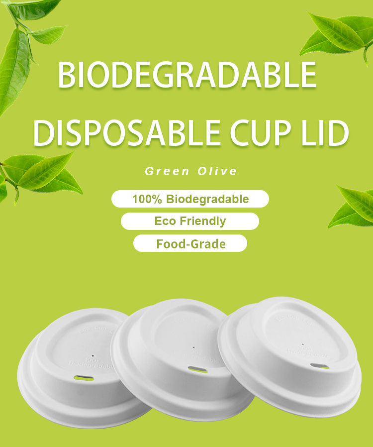 Refrigerator Safe Biodegradable 80mm 90mm Bagasse Coffee Cups And Lids