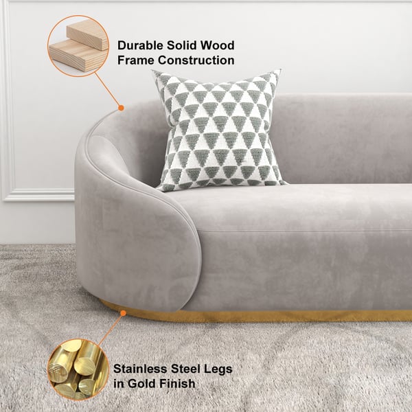 Customizable Size Modern Design Style Velvet Sofa Set with Sectional Upholstery Cover