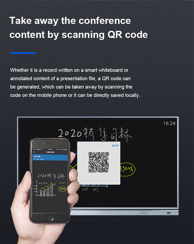 70In IR Interactive Whiteboard Smart Monitor Touch Screen Windows 10 OS