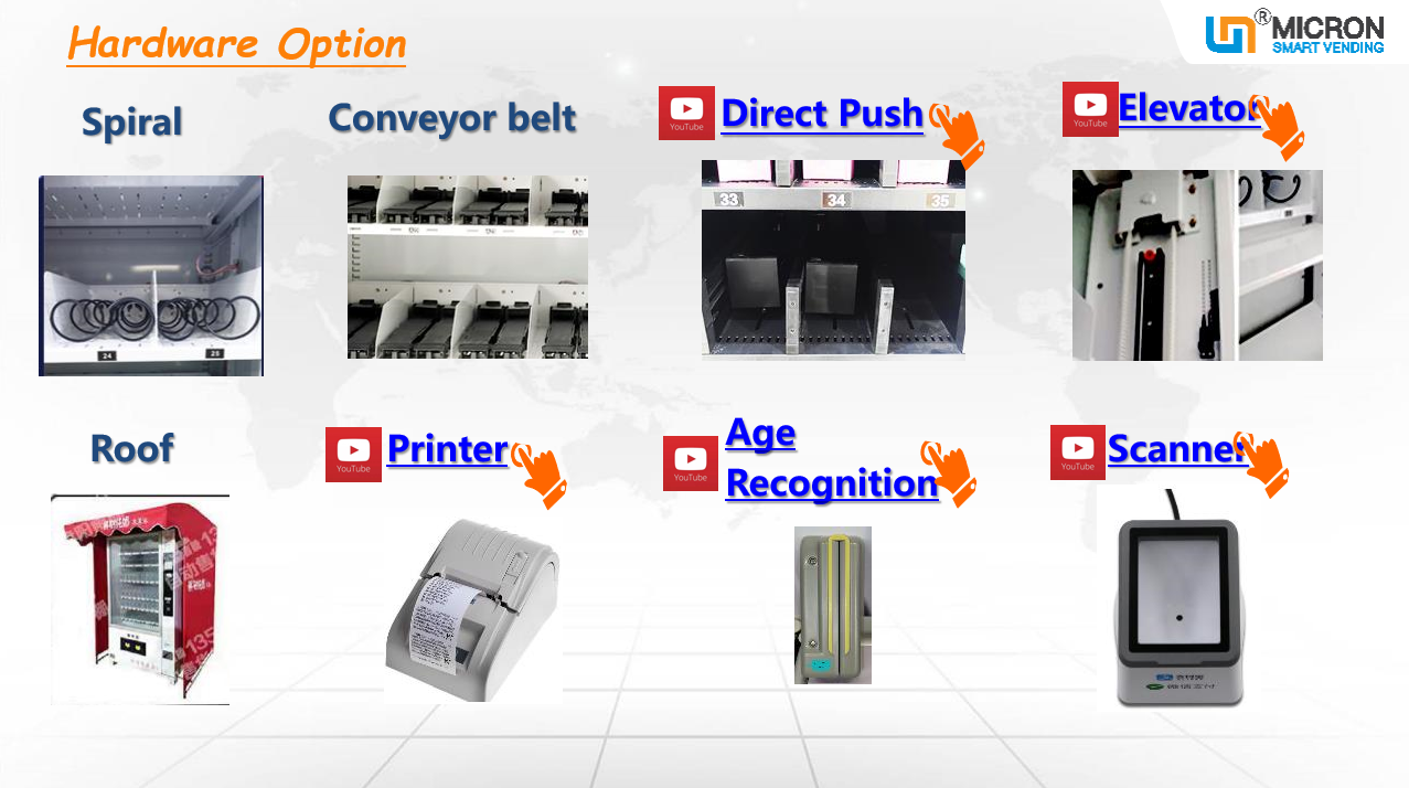 Automatic Vending Machine With X Y Axis Elevator, Direct push vending machine, Micron smart vending