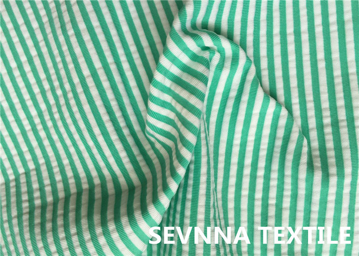 Knitting Stretchy Swimwear Spandex Fabric , Anti Microbial Polyester Fabric For Swimwear