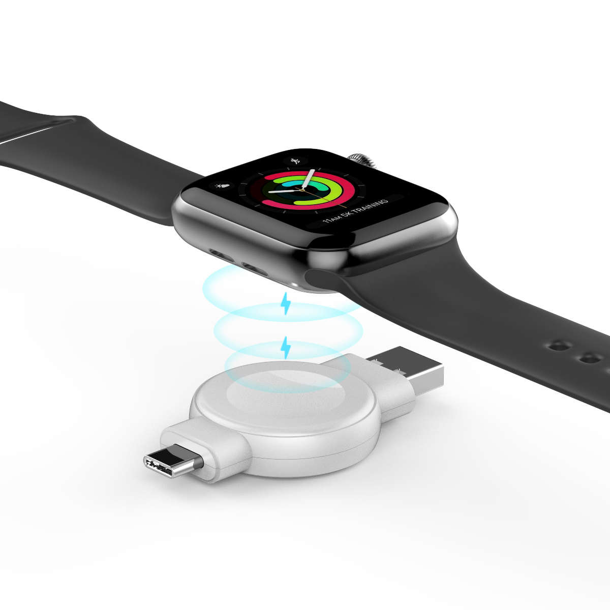 ABS PC Material Smart Watch Wireless Charger USB Cable Included