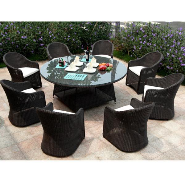 Outdoor Rattan Wicker Dining Set Furniture for Garden Patio Dining Table and
