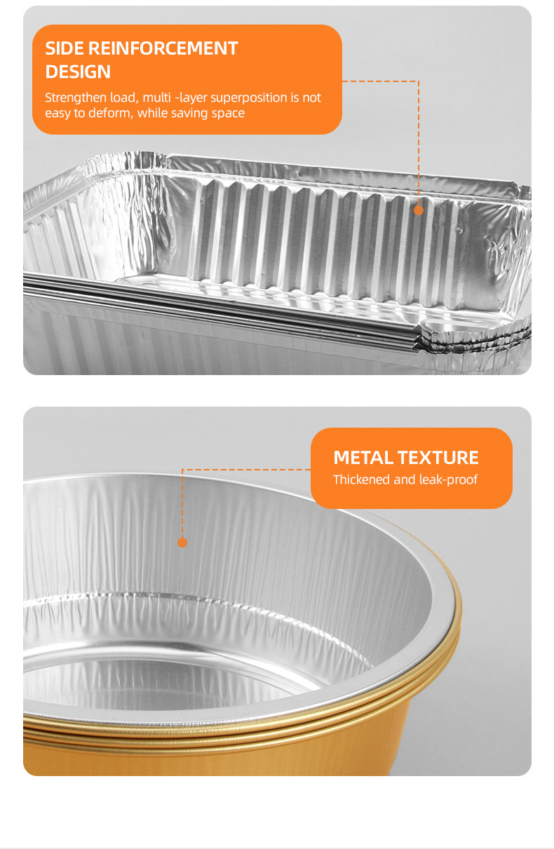 Square Round Aluminum Foil Container Rectangle Foil Trays